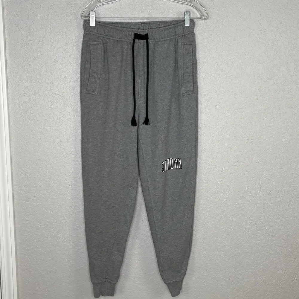 Nike Air Jordan Essentials Fleece Joggers Pants Men Size S Gray